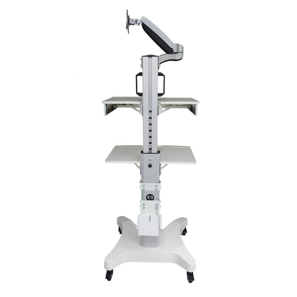 Likaymo Cart Computer Mobile Stand Medical Hospital Trolley Computer Trolley Workstation Laptop Cart