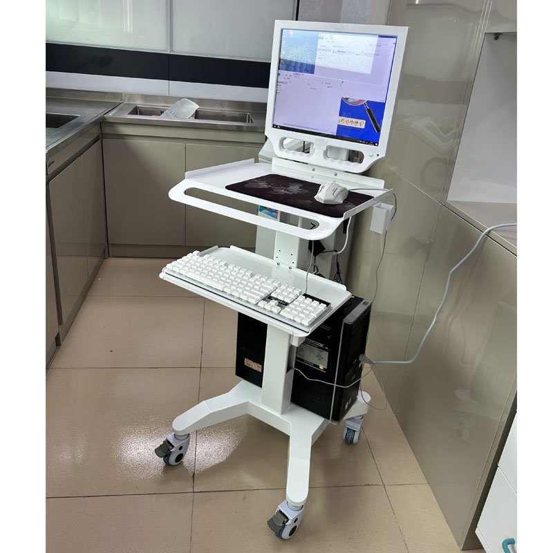 Mobile Dental oral Scanner Cart Intraoral Scanner Trolley Tool Cart With Bracket Tray Hoder