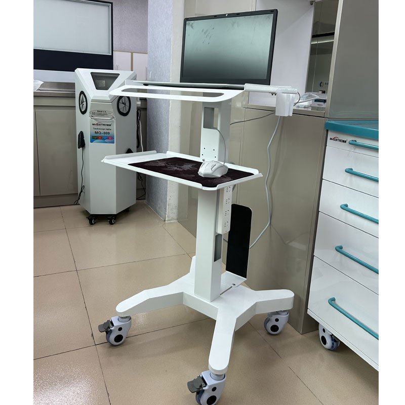Mobile Dental oral Scanner Cart Intraoral Scanner Trolley Tool Cart With Bracket Tray Hoder