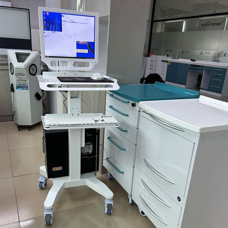 Mobile Dental oral Scanner Cart Intraoral Scanner Trolley Tool Cart With Bracket Tray Hoder