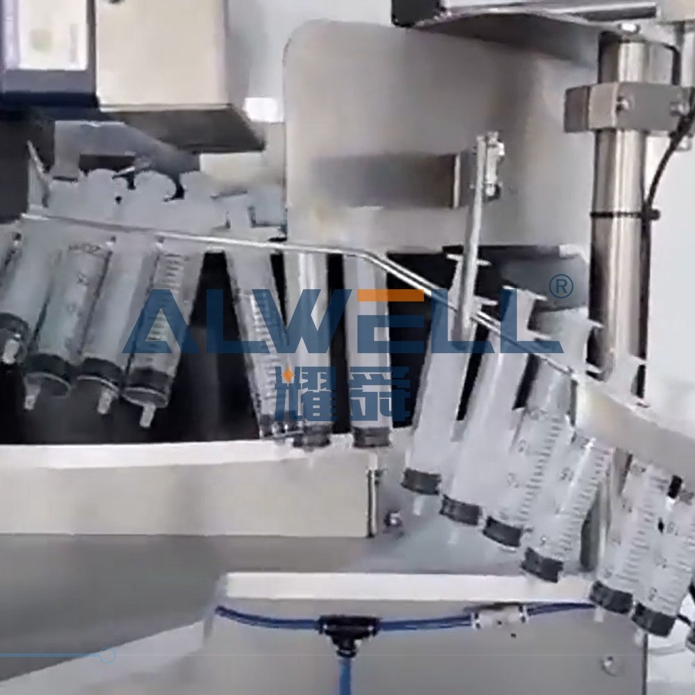Hot automatic dental cartridge liquid prefilled syringe filling capping and Pre-filled flush syringes production line