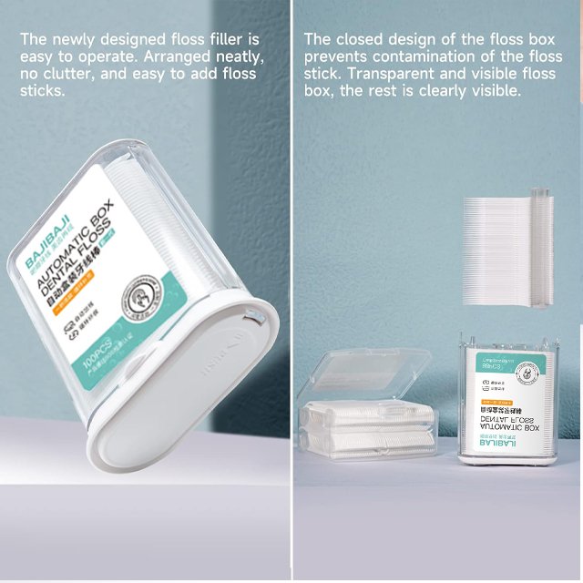 Factory Direct Sales High Quality Low Price Automatic Manual Button 100 Count Dental Floss Dispenser
