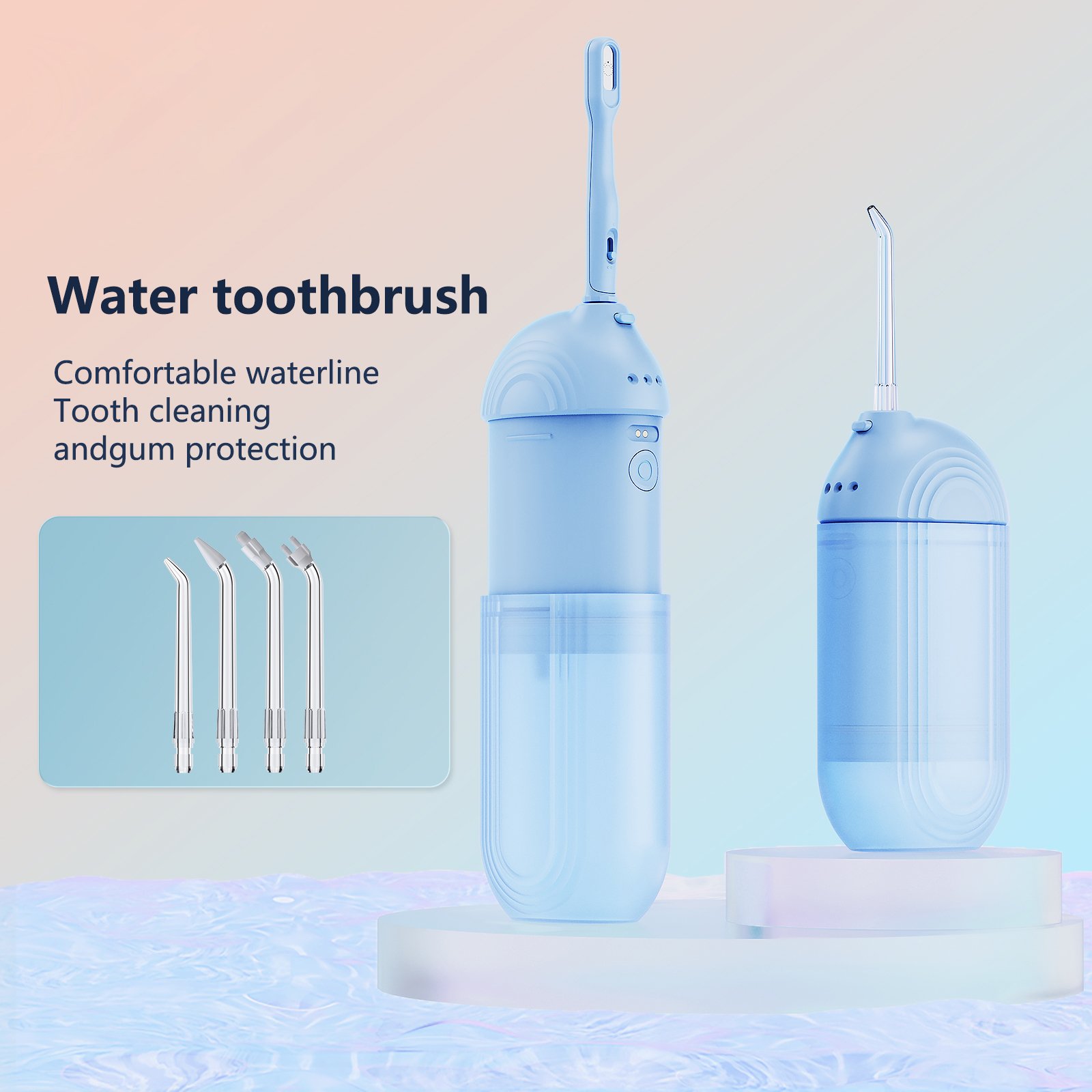 2021 New Dental Equipment China Factory Portable Dental Oral Water Flosser Irrigator With 300ml Retractable Water Tank