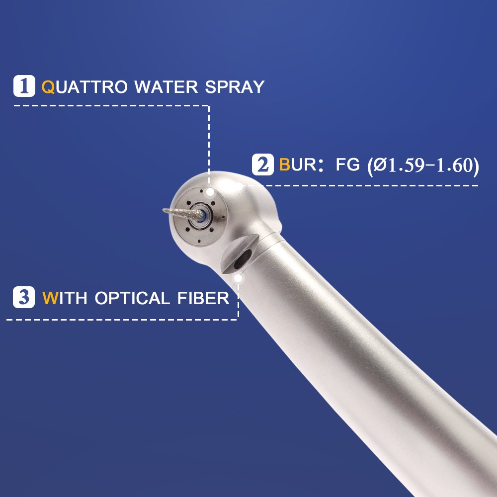 Z900KL-KCL4 handpiece air turbine set high speed dental piece with led light ceramic bearing with quick coupler oil nozzle