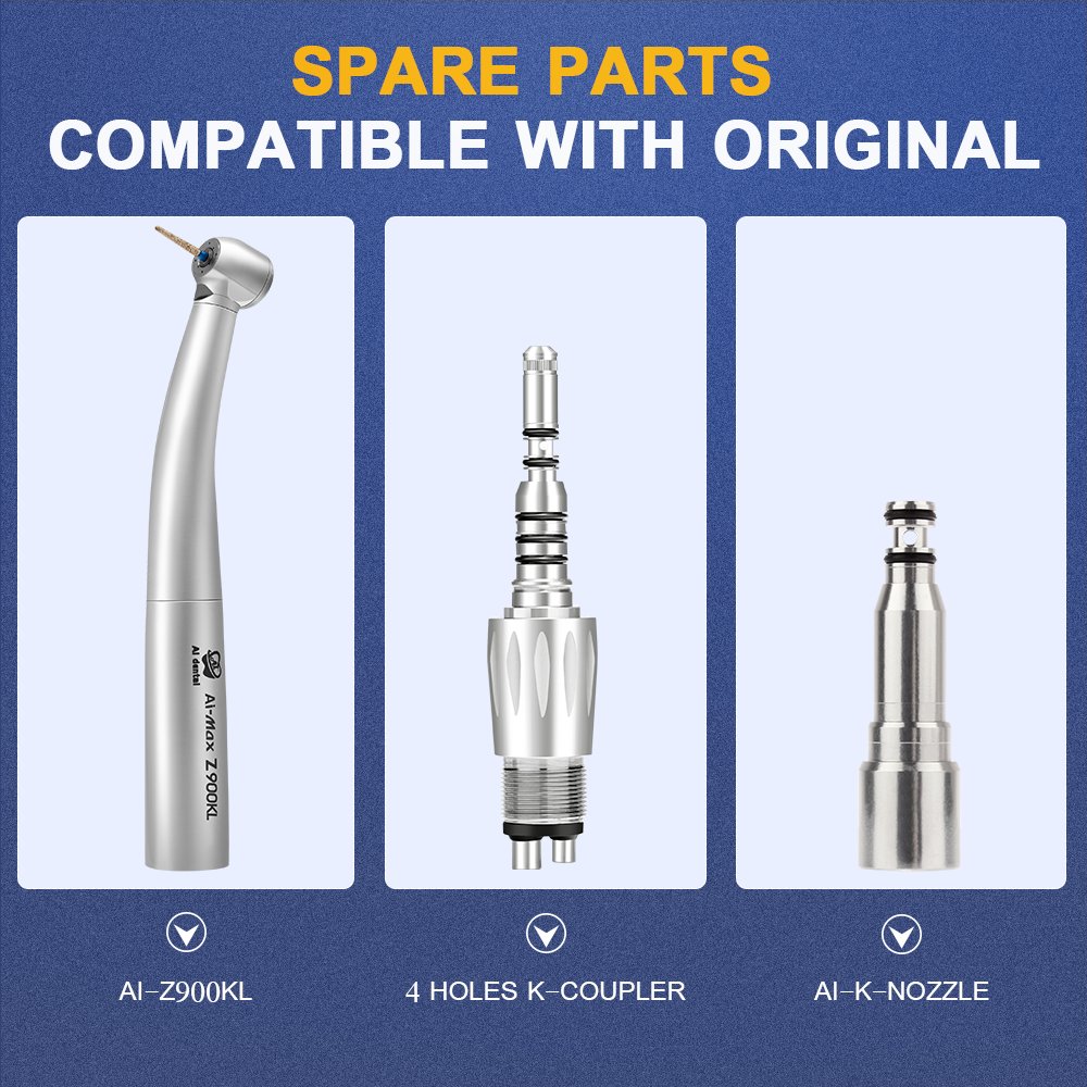 Z900KL-KCL4 handpiece air turbine set high speed dental piece with led light ceramic bearing with quick coupler oil nozzle