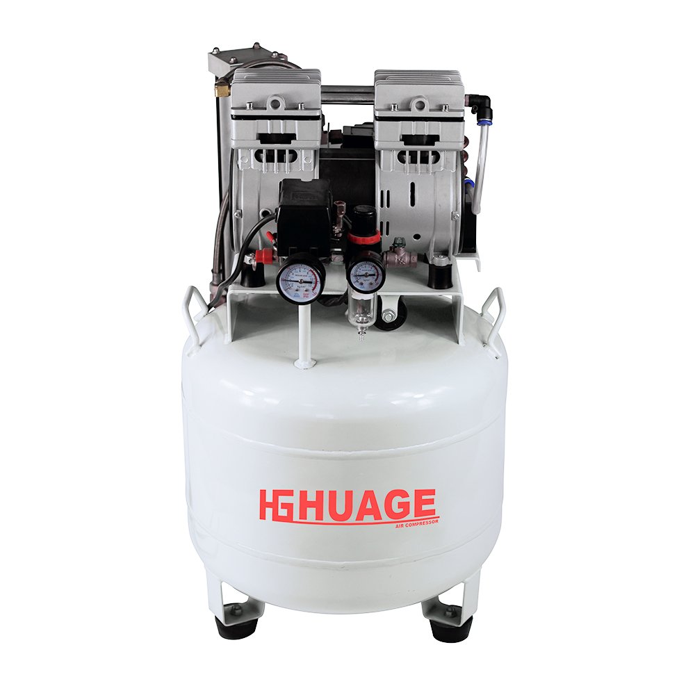 750w 50l silent oil-free1hp air compressor with air dryer for dental lab equipment