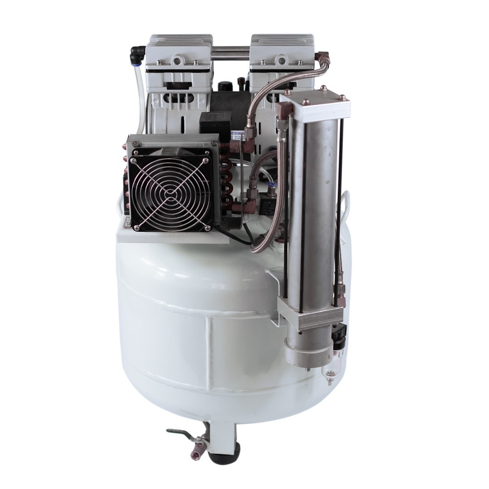 750w 50l silent oil-free1hp air compressor with air dryer for dental lab equipment