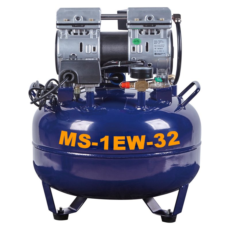 1KW ac power oil free dry air compressor 32L silent oilless air compressor dental equipment 32 liter wholesale for dental