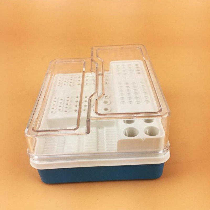 Autoclavable 9 Small Holes + 4 Big Holes + 1 Ponds Dental Plastic Endodontic Holder Solid core Endo Box