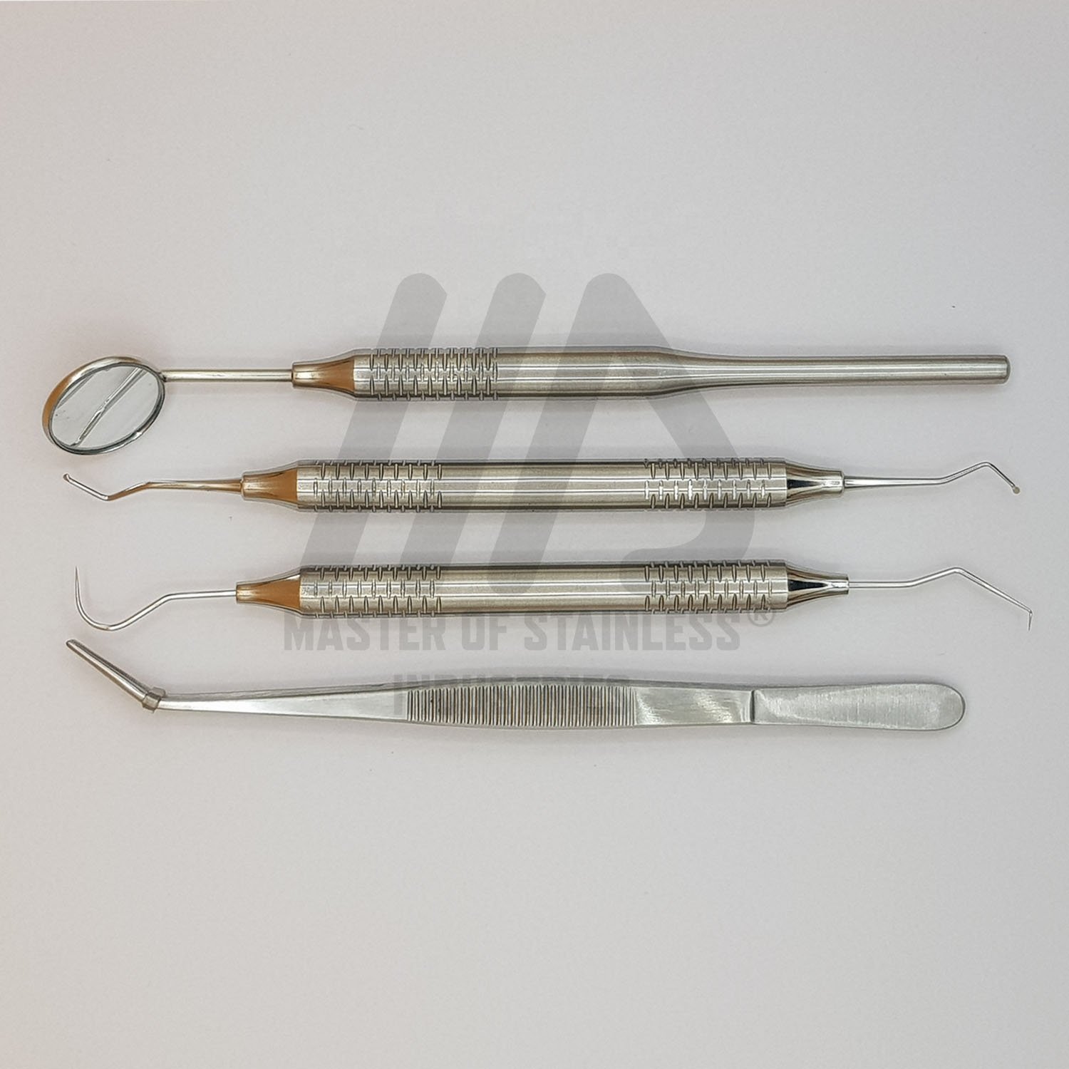 High Quality dental instruments 304 stainless steel hollow handle diagnostic instruments dental equipment tooth basic exam set