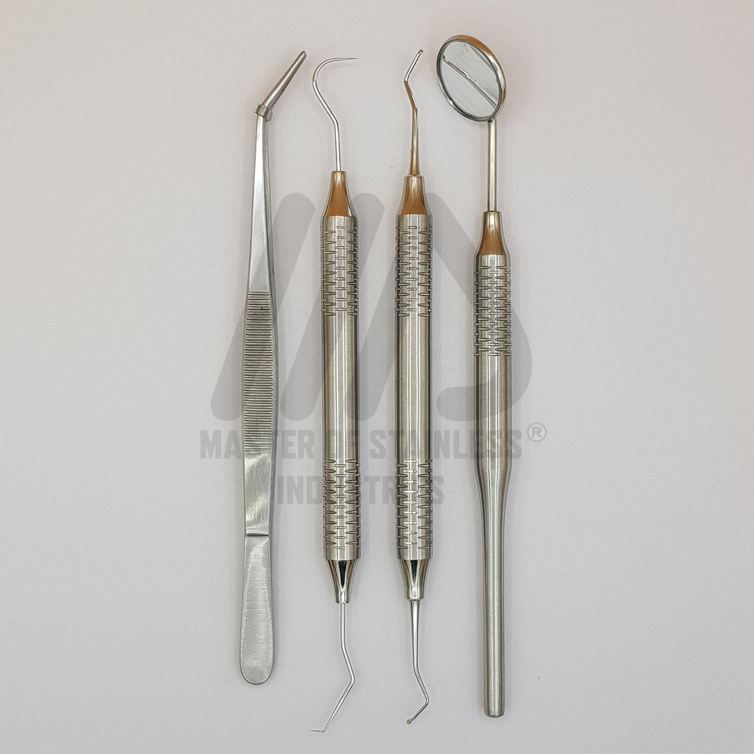 High Quality dental instruments 304 stainless steel hollow handle diagnostic instruments dental equipment tooth basic exam set