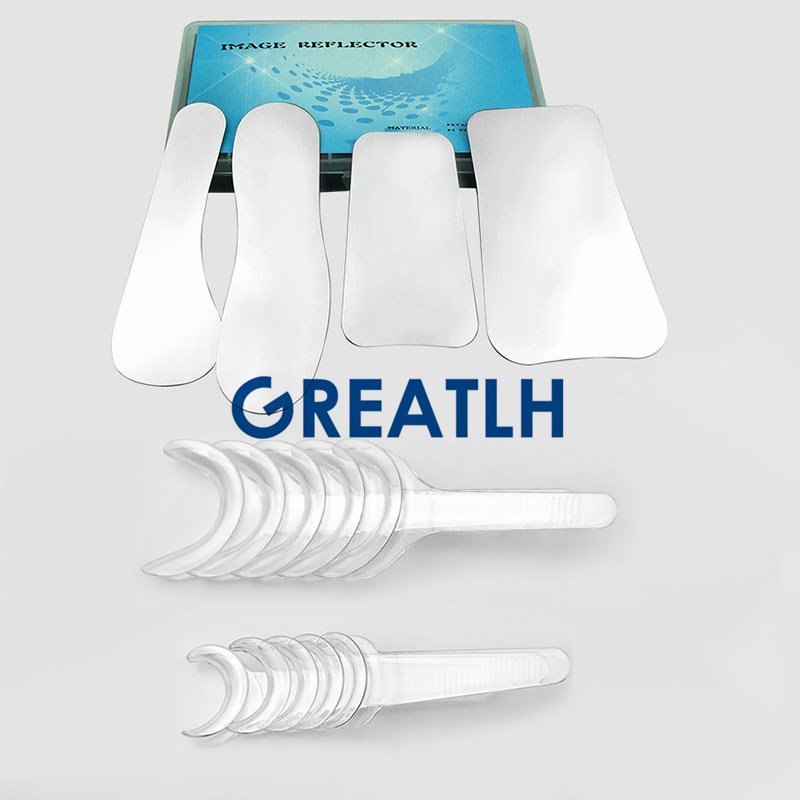 1set/4pcs Intraoral Dental Clinic photography Mirror+ 10pcs Retractor Cheek Lip Mouth Opener