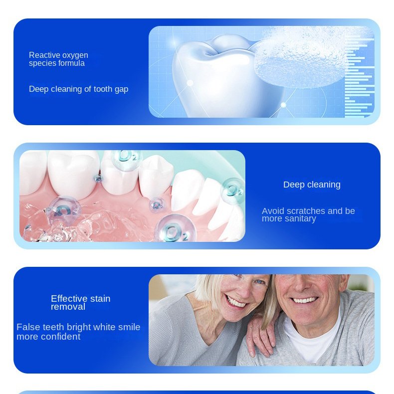 Factory Manufactured teeth and Denture Cleaner Tablets Removes Bad Odors retainer effervescent cleaning tablet
