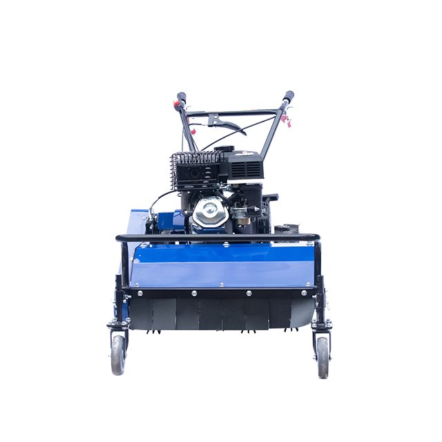 lawn mowergasoline grass crusher is equipped with manganese steel blade self-propelled grass crushing and returning