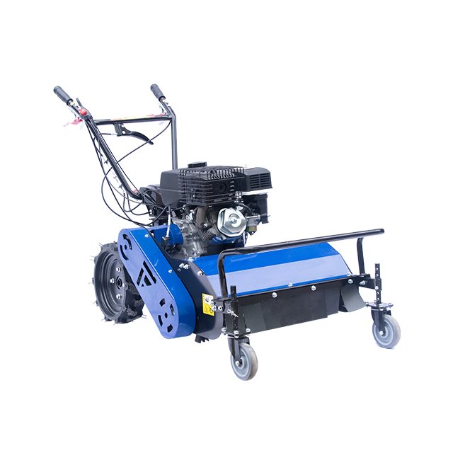 lawn mowergasoline grass crusher is equipped with manganese steel blade self-propelled grass crushing and returning