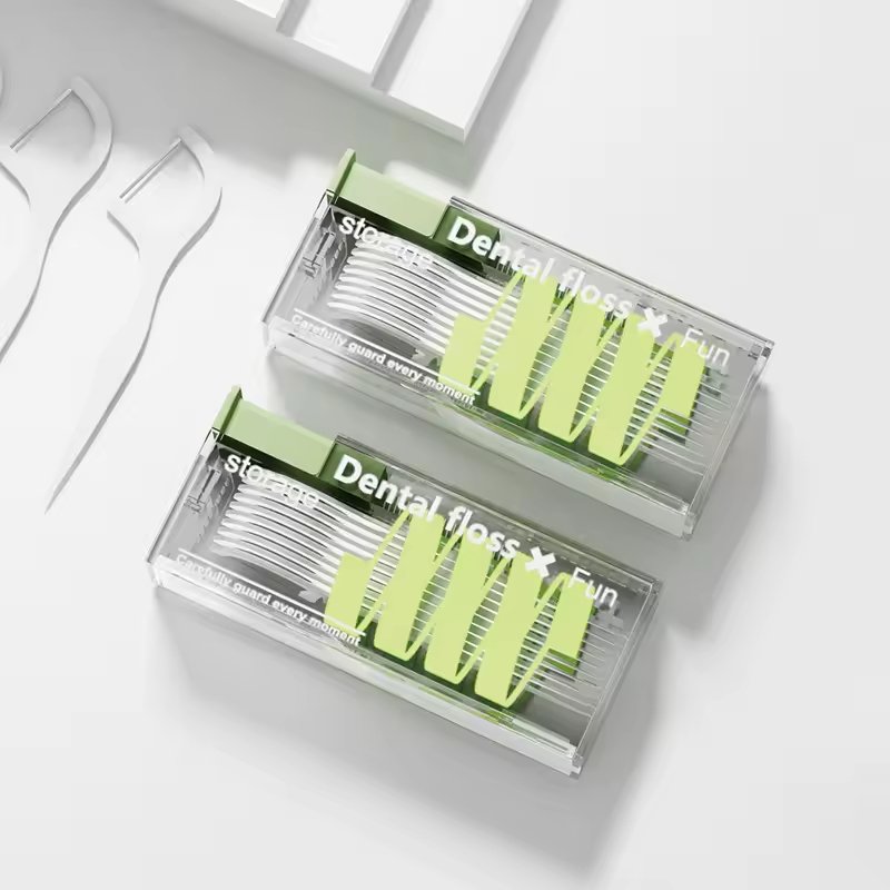 Portable Plastic Dental Floss Pick Dispenser In Storage Box Small Case Reusable Replaceable Holder Bulk For Travel