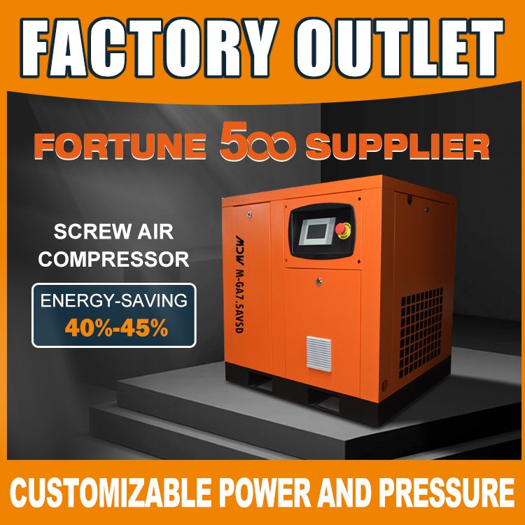 High quality wholesale screw compressor 7.5 KW oil less air compressor air silent 10bar for Farm Dental factory air compressors