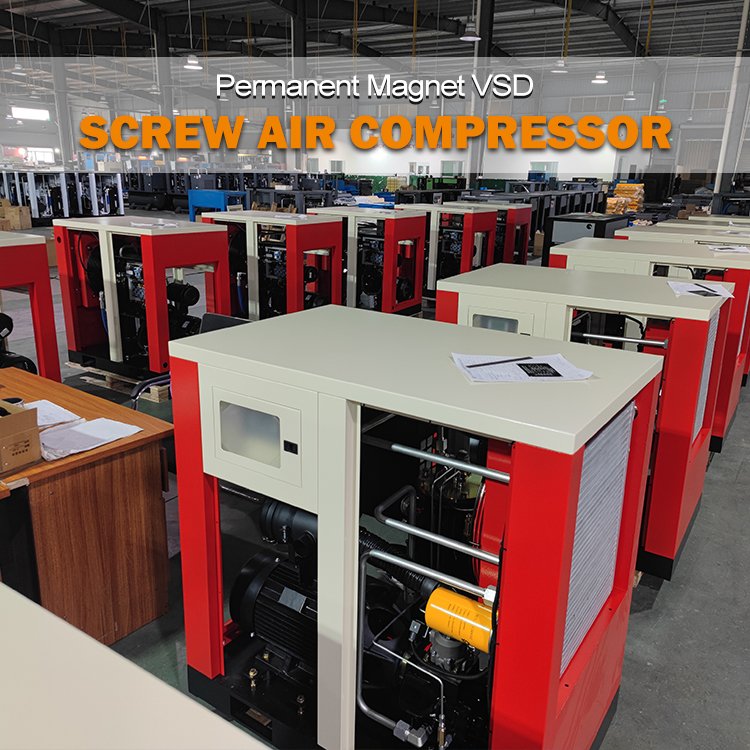 High quality wholesale screw compressor 7.5 KW oil less air compressor air silent 10bar for Farm Dental factory air compressors