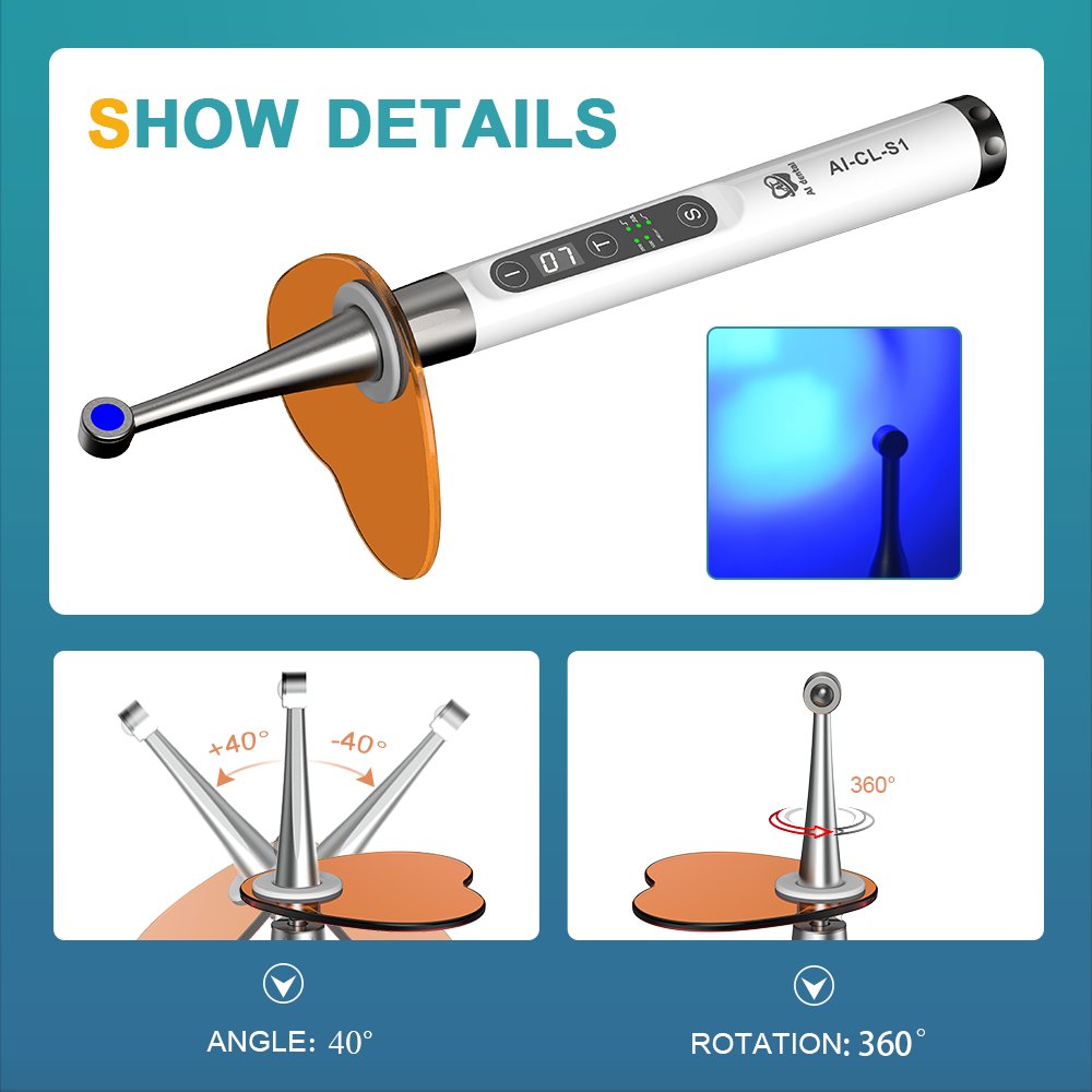 CL-S1 other dental equipment caries cure lamp fast charge 360 degree rotation detecting light surgical tool dental unit