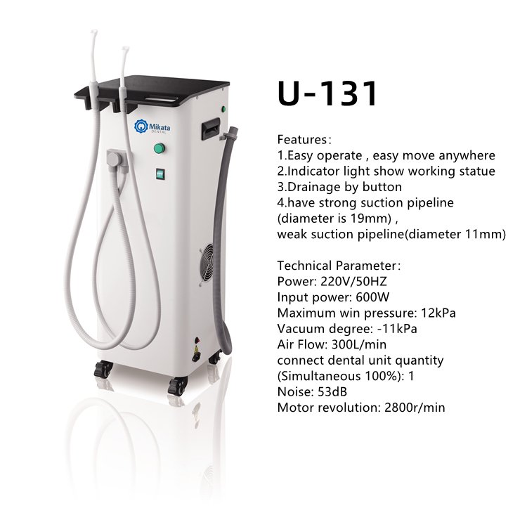 Removable dental suction Other dental equipment High Vacuum 300L/min Portable Dental Unit Suction