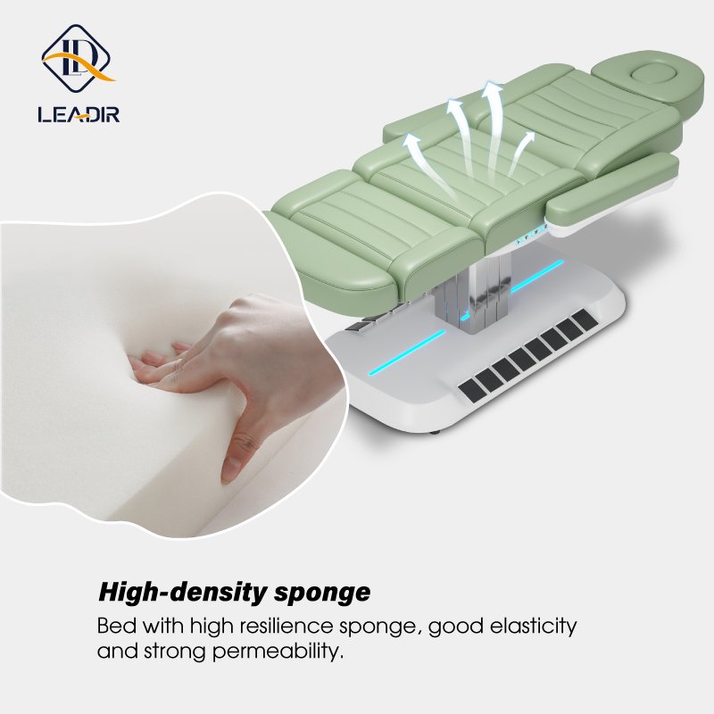 Leadir Modern Luxury Salon Furniture Electric 4 Motor Facial Massage Beauty Bed Spa For Beauty Salon