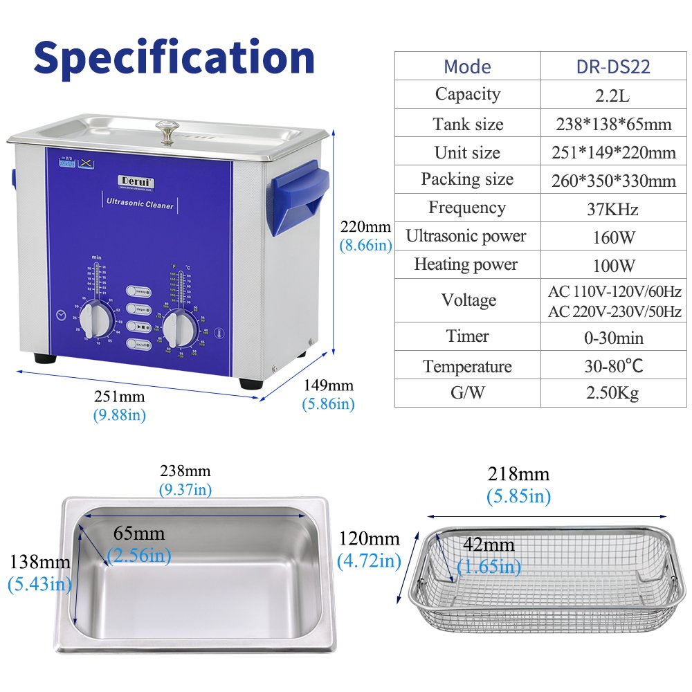 High Quality Ultrasonic Cleaner 0.7L 1.3L 2.2L 3L 6L 10L Dental Sonic Cleaners Jewellery For Jewelry Tooth Industry