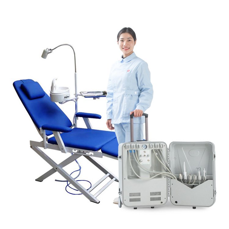 Wholesale Other Dental Equipment Chair Unit Price TPC Best Sell Mobile Portable Dental Chair With Air Compressor