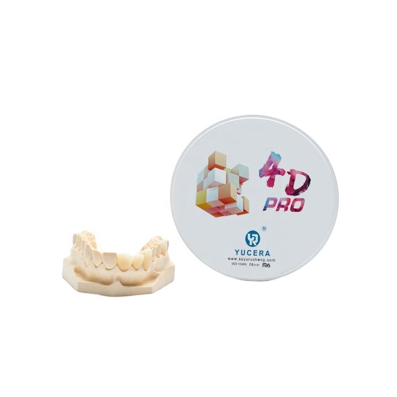 Yucera 4D Pro Multilayer Zirconia Block Open System Thickness 14/16/18mm 16 Colors for Dental Lab CadCam milling material