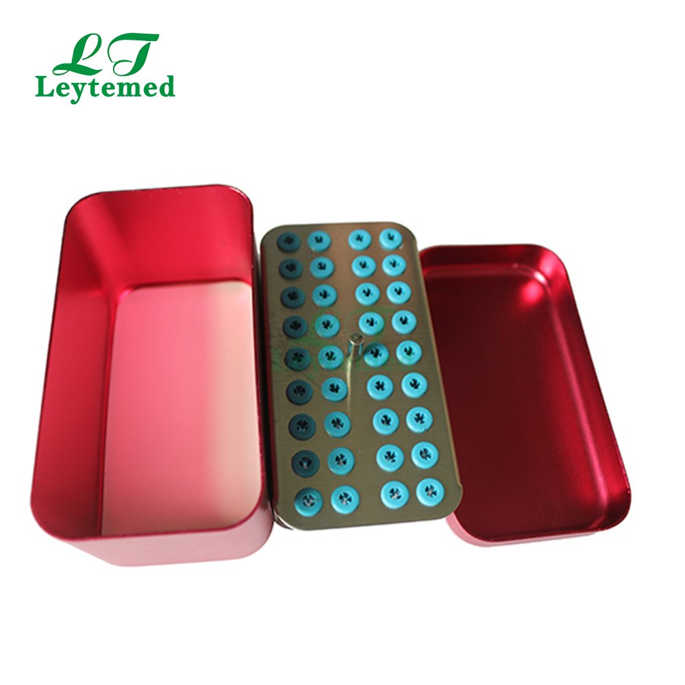 LTDM48 Cheap Different Size Dental Bur block Dental Equipment Bur Holder Root Canal Occlusion Point Disinfection Box