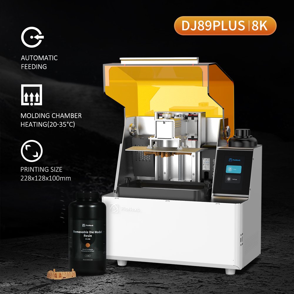 Pionext DJ89 Plus Mass-Customized 3D Printer for Print Dental Crown and Clear Aligners Dental Laboratory Equipment