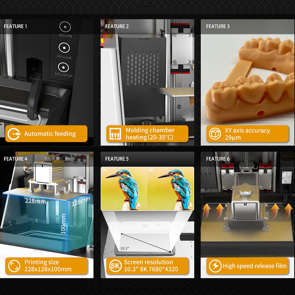 Pionext DJ89 Plus Mass-Customized 3D Printer for Print Dental Crown and Clear Aligners Dental Laboratory Equipment