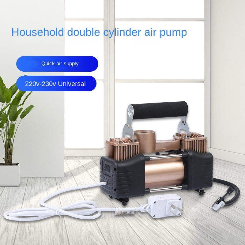 Portable Car Air Compressor 12v Car Wheel Auto Double Cylinder Electrical Air Pump For Vehicle Tyre Tire Inflator