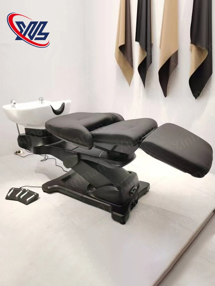 Electric Shampoo Bed Hair Washing Facial Treatment Chair with Basin Head SPA Massage Table Beauty Salon Equipment Set for Salon