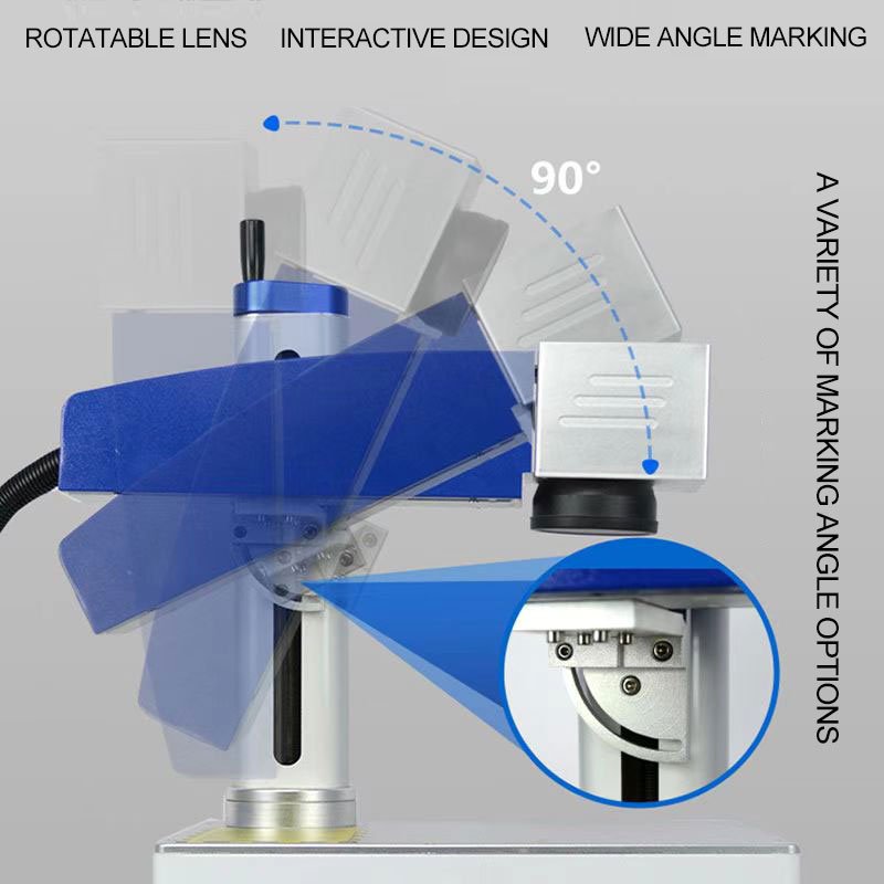 Factory price 50w Raycus desktop fiber laser marking engraving machine for jewelry ring dental glass frame