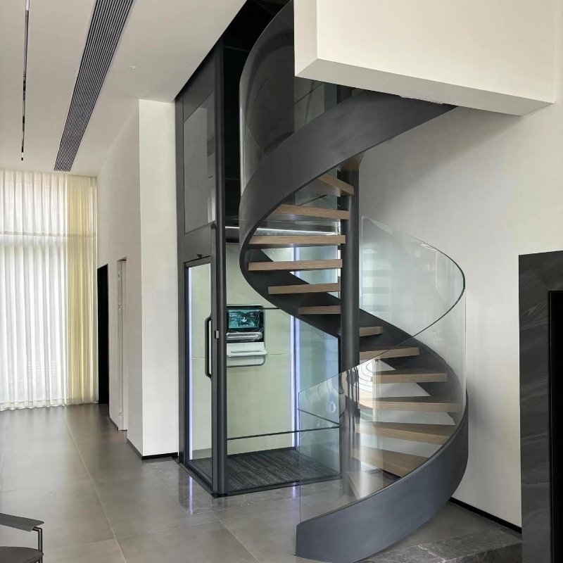 Glass lift 3 floor for sale loft villa lift for 3 stops buildings hotels warehouse mall hoists make in China for older house