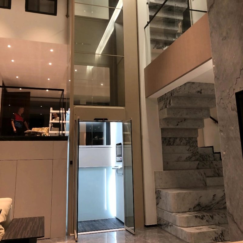 Glass lift 3 floor for sale loft villa lift for 3 stops buildings hotels warehouse mall hoists make in China for older house