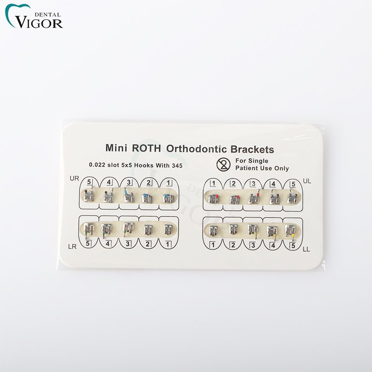 Dental Orthodontic Bracket Teeth Brace Roth Other Dental Equipments Mini Roth Metal Brackets Paper Package for Teeth