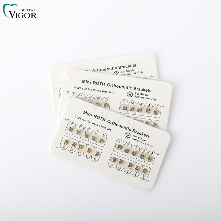 Dental Orthodontic Bracket Teeth Brace Roth Other Dental Equipments Mini Roth Metal Brackets Paper Package for Teeth