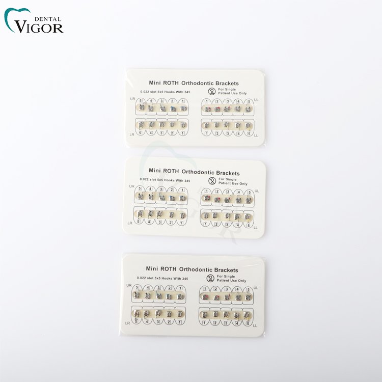 Dental Orthodontic Bracket Teeth Brace Roth Other Dental Equipments Mini Roth Metal Brackets Paper Package for Teeth