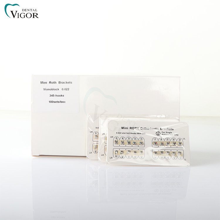 Dental Orthodontic Bracket Teeth Brace Roth Other Dental Equipments Mini Roth Metal Brackets Paper Package for Teeth