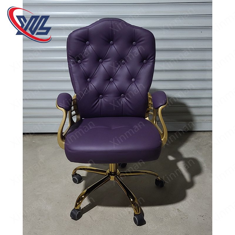 Xinman Factory Custom Black 360 Degrees Rotate Adjust Round Rolling Stool Beauty Salon Stool Swivel Stool with Wheels