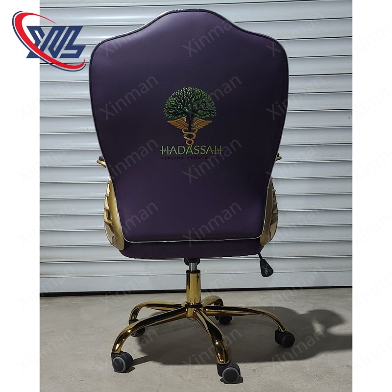 Xinman Factory Custom Black 360 Degrees Rotate Adjust Round Rolling Stool Beauty Salon Stool Swivel Stool with Wheels