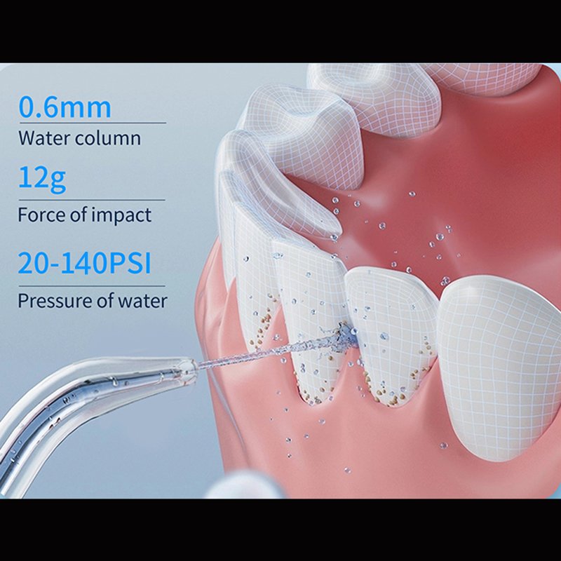 Portable IPX7 Wireless Water Flosser Jet Oral Irrigator and Toothpick Teeth Cleaner Feature Water Pick Dental Irrigator