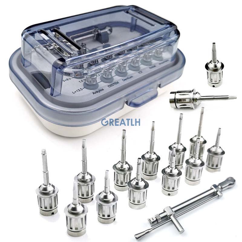 Universal Prosthetic Kit Dental Implant Torque Wrench Ratchet with Drivers & Screwdriver Tooth Drill Equipment