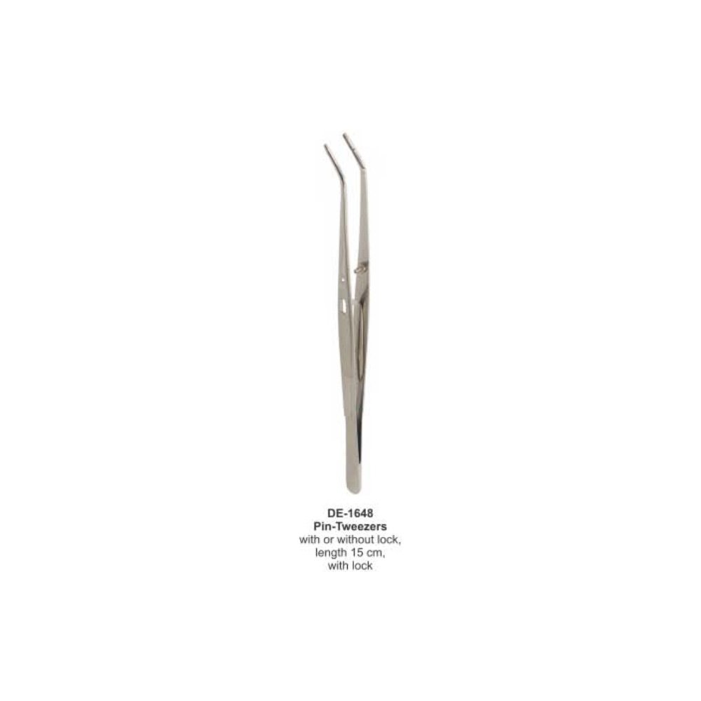 Stainless steel Dental Implant Pin-Tweezers with or without lock , 15 cm