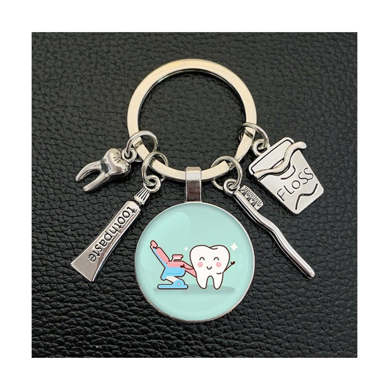 G108 Teeth Toy Tooth Shaped Beautiful Dental Key Chain