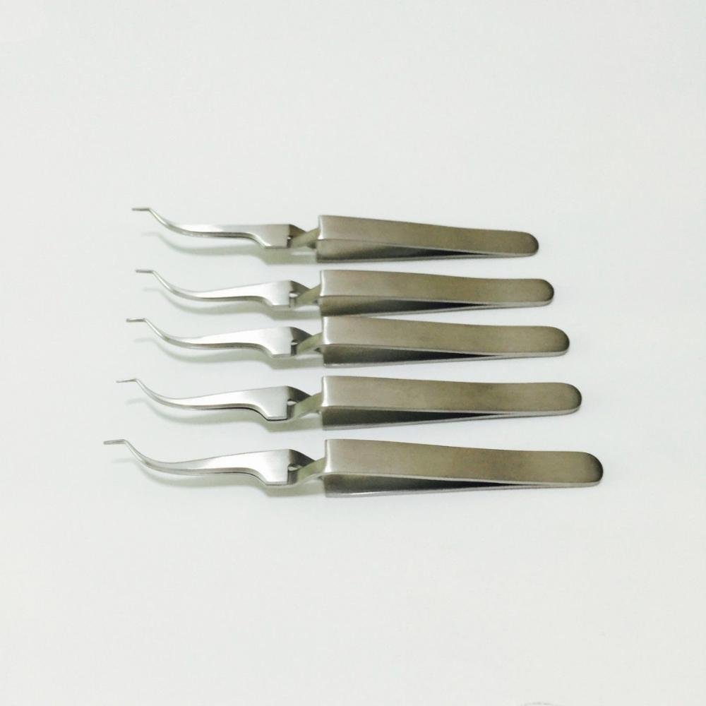 Professional Dental Orthodontic Brackets Tweezers Stainless Steel Custom Size Buccal Tube Tweezers Holders