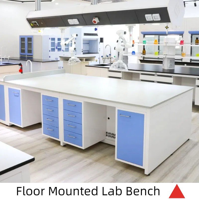 LAB Furniture table with Chemical Resistance Counter Top Custom Science Lab Work Benches