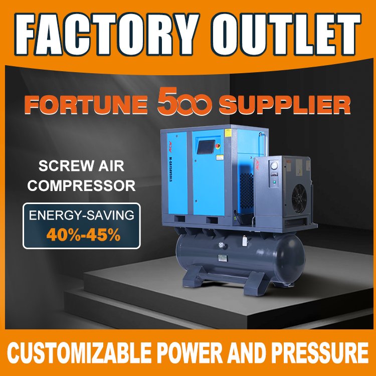 All In One Air Compressors 15KW/5.5KW/7.5KW/11KW VSD 380V 50HZ 3 Phase 8 Bar Combined Screw Air Compressors Compressor machinery