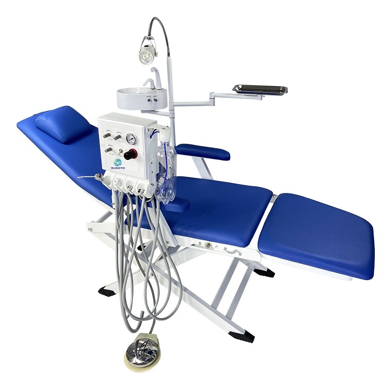 Other Dental Equipments New Arrival Dental Unit Chair Wooden Case CE Cheap Price Foldable Mobile Portable Dental Chair Class II